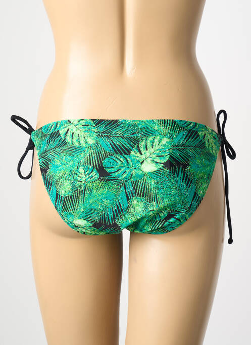 Bas de maillot de bain imprimé fleurs bikini vert PIECES femme