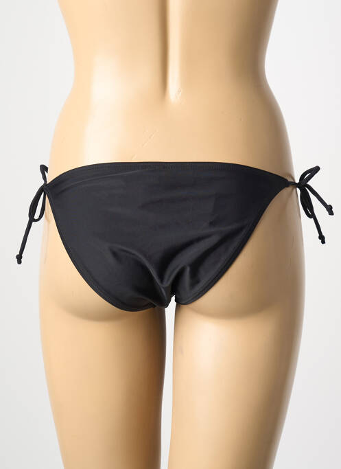 Bas de maillot de bain tissage satiné bikini noir PIECES femme