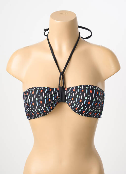 Haut de maillot de bain noir PIECES femme