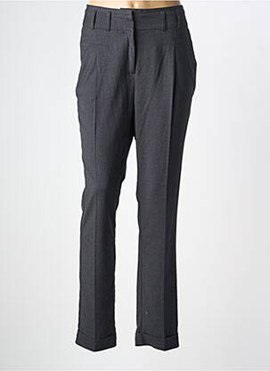 Pantalon droit fermeture zippée sous rabat boutonné taille normale gris VERO MODA femme