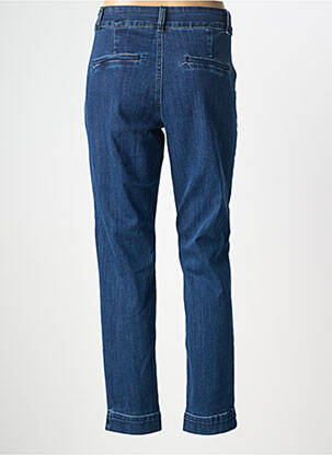 Pantalon chino fermeture zippée sous rabat boutonné taille normale bleu KAFFE femme