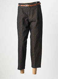 Pantalon chino fermeture zippée sous rabat boutonné taille normale marron CREAM femme