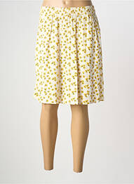 Jupe mi-longue taille normale jaune KAFFE femme