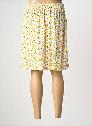 Jupe mi-longue taille normale jaune KAFFE femme