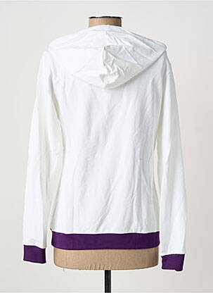 Sweat-shirt à capuche stretch manches longues blanc LE COQ SPORTIF femme