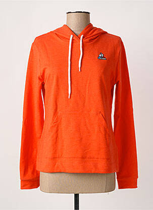 Sweat-shirt à capuche broderie manches longues orange LE COQ SPORTIF femme
