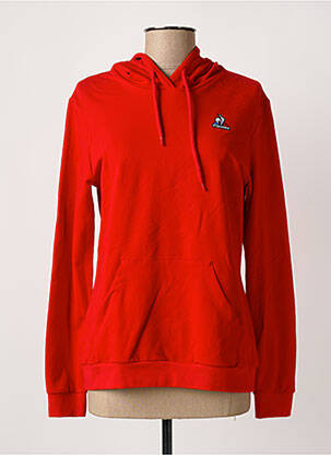 Sweat-shirt à capuche broderie manches longues rouge LE COQ SPORTIF femme