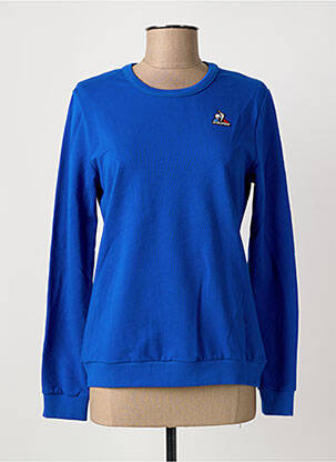 Sweat-shirt broderie manches longues bleu LE COQ SPORTIF femme