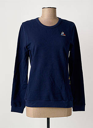 Sweat-shirt stretch manches longues bleu fonce LE COQ SPORTIF femme