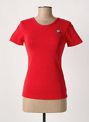 T-shirt stretch manches courtes rouge LE COQ SPORTIF femme