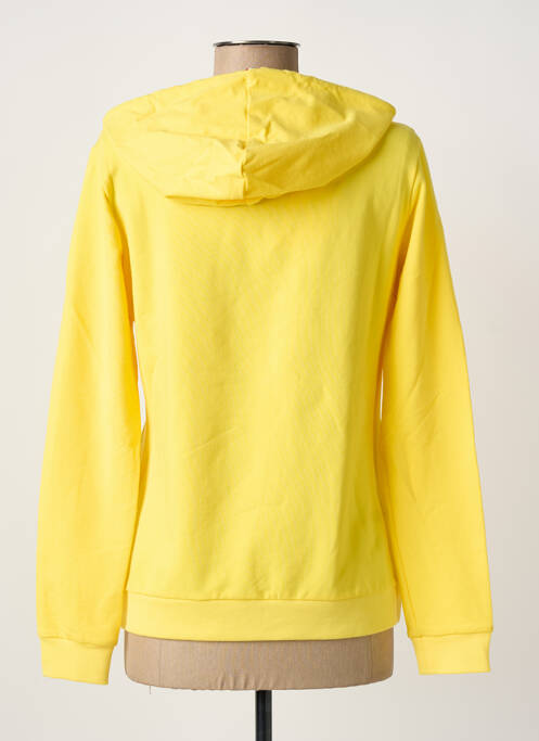 Sweat-shirt à capuche broderie manches longues jaune LE COQ SPORTIF femme