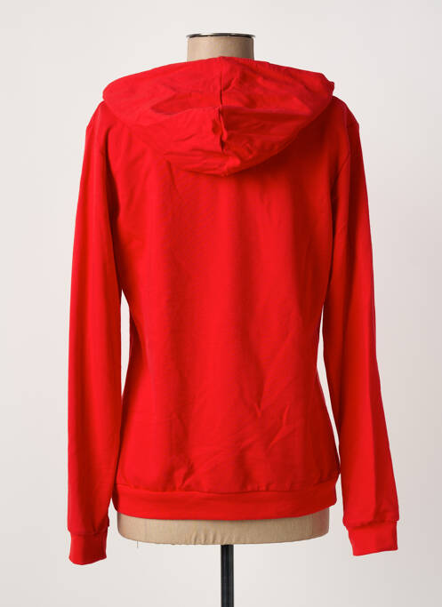 Sweat-shirt à capuche sérigraphie floquée manches longues rouge LE COQ SPORTIF femme