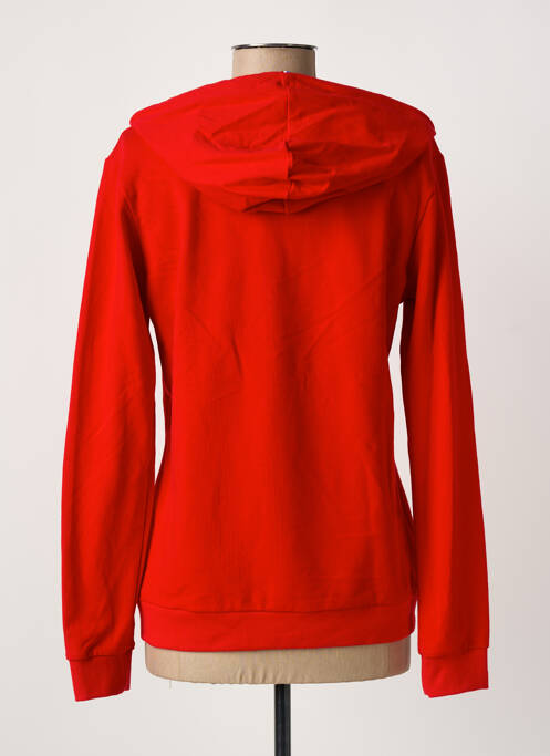 Sweat-shirt à capuche broderie manches longues rouge LE COQ SPORTIF femme