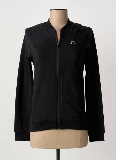 Veste casual col rond noir LE COQ SPORTIF femme