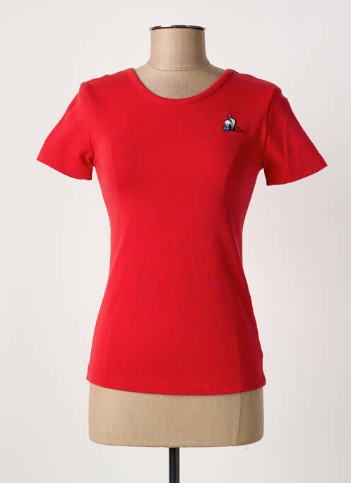 T-shirt stretch manches courtes rouge LE COQ SPORTIF femme