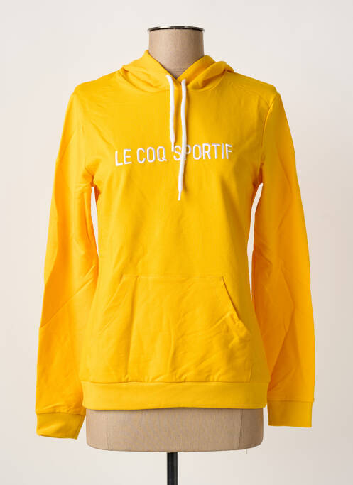 Sweat-shirt à capuche jaune LE COQ SPORTIF femme