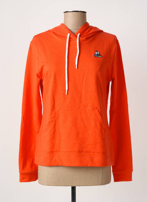 Sweat-shirt à capuche orange LE COQ SPORTIF femme