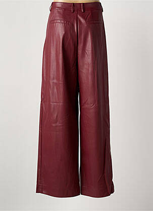 Pantalon flare fermeture zippée sous rabat avec crochet rouge ESSENTIEL ANTWERP femme