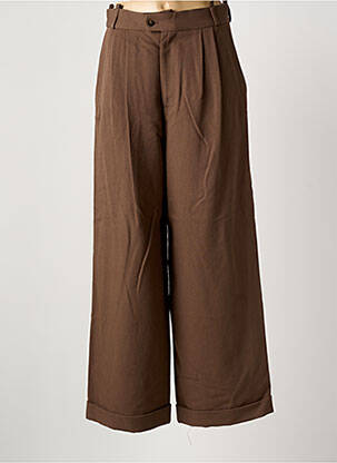 Pantalon flare coupe évasée marron MARGAUX LONNBERG femme