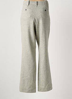 Pantalon droit fermeture zippée sous rabat boutonné gris LAURENCE BRAS femme
