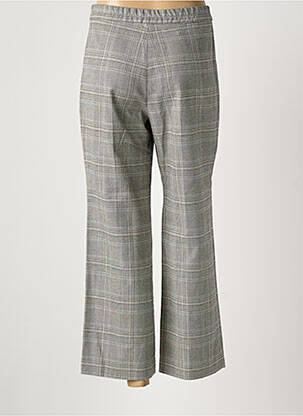 Pantalon droit fermeture zippée sous rabat boutonné gris ROSEANNA femme