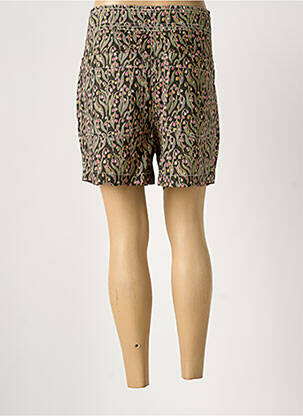 Short fermeture zippée sous rabat boutonné noir ROSEANNA femme