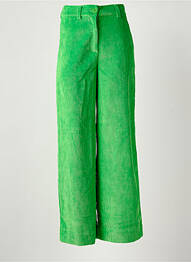 Pantalon flare fermeture zippée sous rabat boutonné vert ESSENTIEL ANTWERP femme