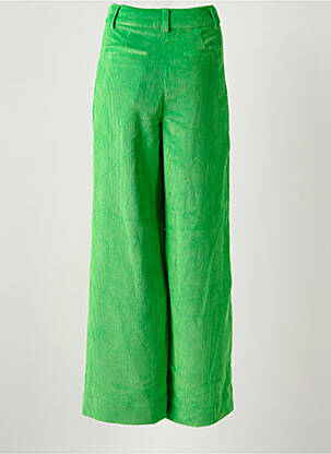 Pantalon flare fermeture zippée sous rabat boutonné vert ESSENTIEL ANTWERP femme