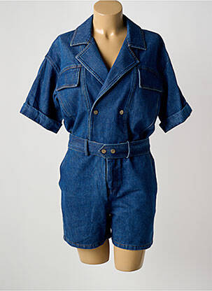 Combishort poches manches courtes bleu MARGAUX LONNBERG femme