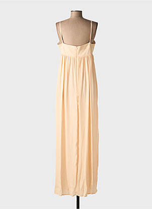 Robe longue tissage crêpe fines bretelles orange MARGAUX LONNBERG femme