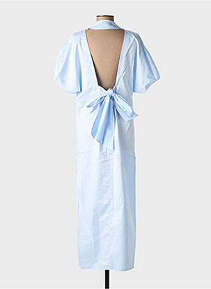 Robe longue manches courtes manches courtes bleu MARGAUX LONNBERG femme