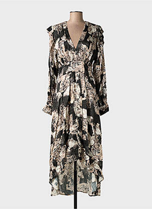 Robe longue manches longues manches longues gris IRO femme