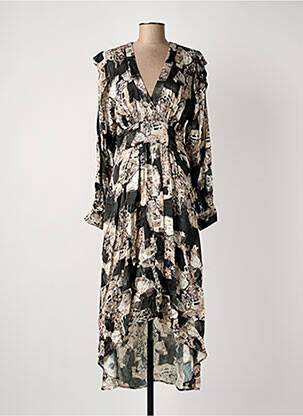 Robe longue manches longues manches longues gris IRO femme