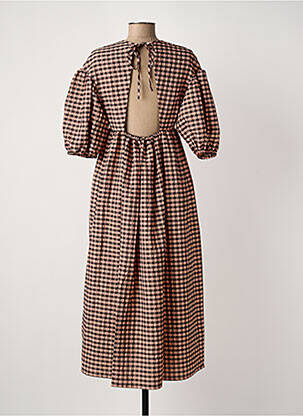Robe longue manches courtes manches courtes rose ROSEANNA femme