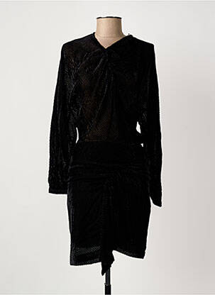 Robe mi-longue manches longues manches longues noir IRO femme