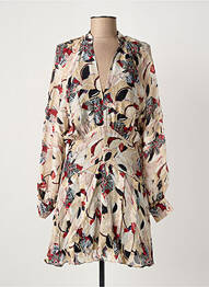 Robe courte fermeture zippée au dos manches longues beige IRO femme