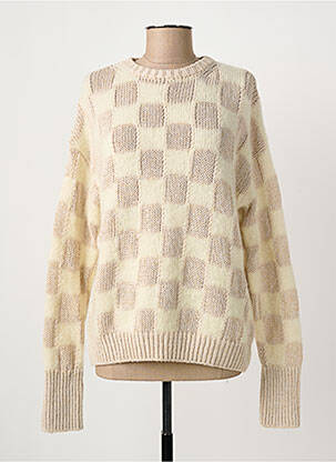 Pull stretch manches longues beige ROSEANNA femme