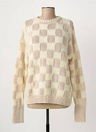 Pull stretch manches longues beige ROSEANNA femme