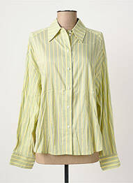 Chemisier coupe droite manches longues jaune ROSEANNA femme