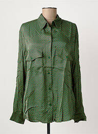 Chemisier imprimé fleurs manches longues vert MARGAUX LONNBERG femme