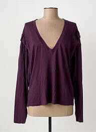 Pull col v manches longues violet IRO femme