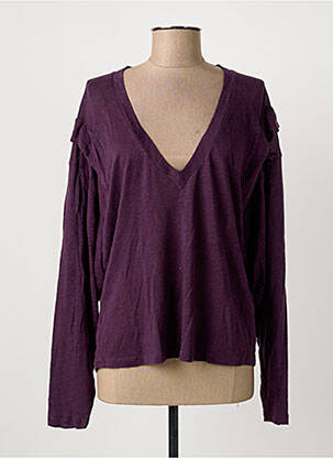 Pull col v manches longues violet IRO femme