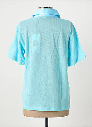 Polo stretch manches courtes bleu MARGAUX LONNBERG femme