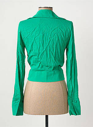 Chemisier tissage crêpe manches longues vert MARGAUX LONNBERG femme