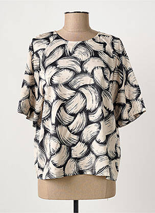 Blouse imprimé fleurs manches courtes beige ESSENTIEL ANTWERP femme