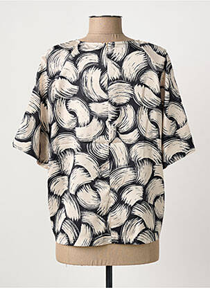 Blouse imprimé fleurs manches courtes beige ESSENTIEL ANTWERP femme