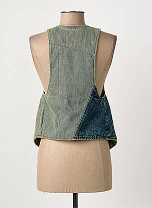 Gilet sans manche poches bleu LAURENCE BRAS femme