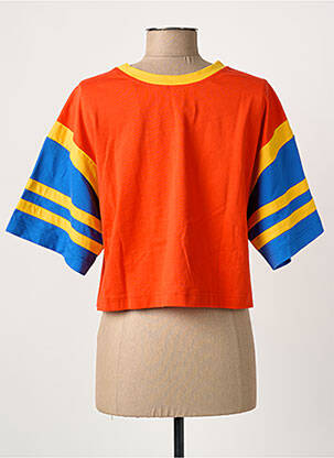 T-shirt sérigraphie manches courtes orange LAURENCE BRAS femme