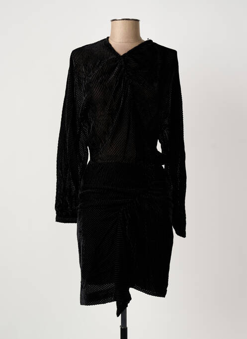 Robe mi-longue manches longues manches longues noir IRO femme