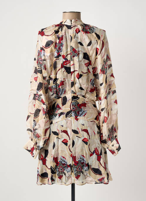 Robe courte fermeture zippée au dos manches longues beige IRO femme